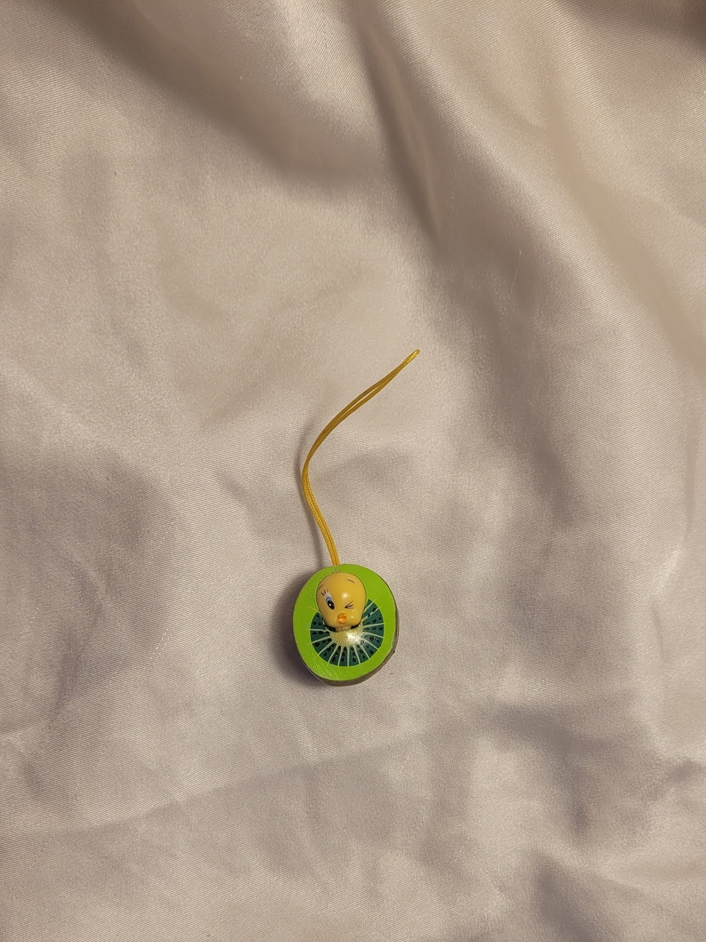 Tweety Bird Green Kiwi Charm Keychain